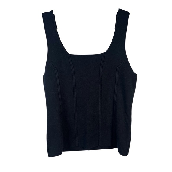 Marled Tops - Marled Thick Knit Black Tank Top Women’s Size Large Minimalist Capsule Wardrobe